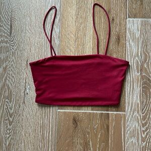 SHEIN Red Spaghetti Strap Super Crop Top Size XS